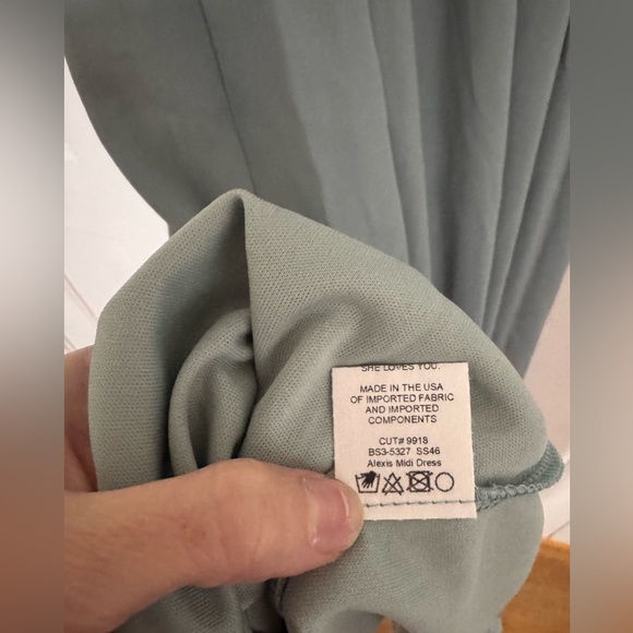 Show Me Your MuMu Alexis Midi Dress in Light Blue - Picture 9 of 10